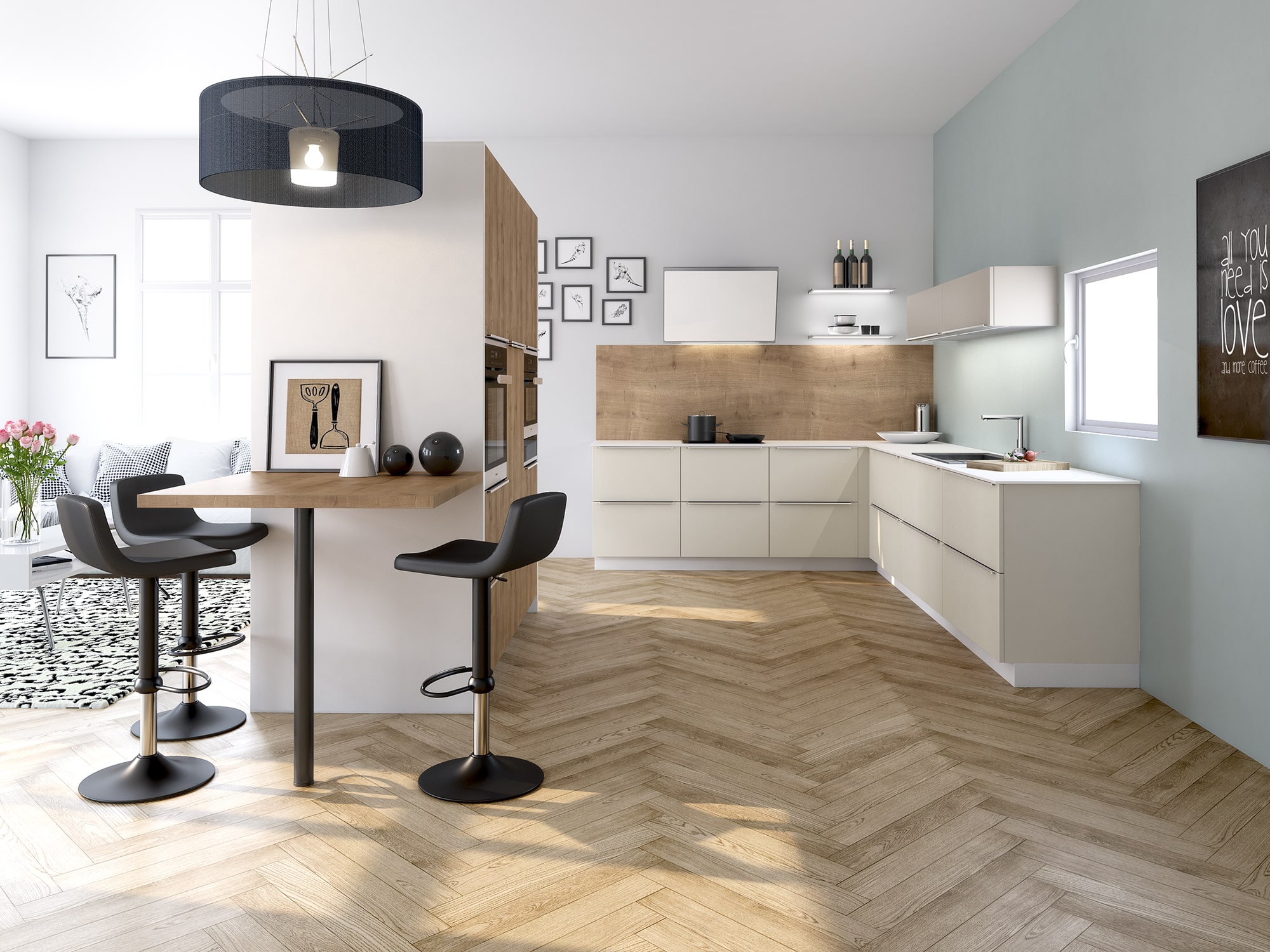 Petite table carrée en bois