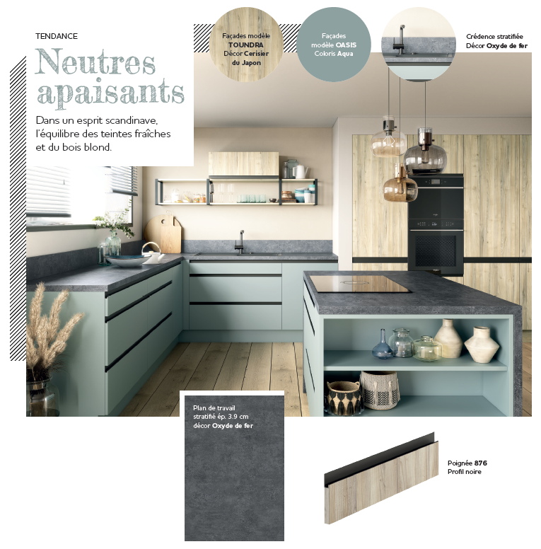 Cuisine bleue et bois