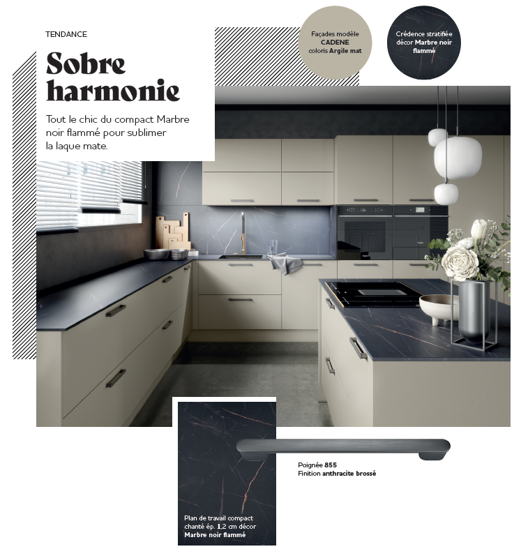 Cuisine beige et noire