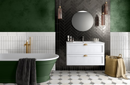 Salle de bain bois blanc