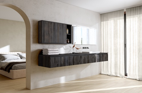 Salle de bain bois blanc