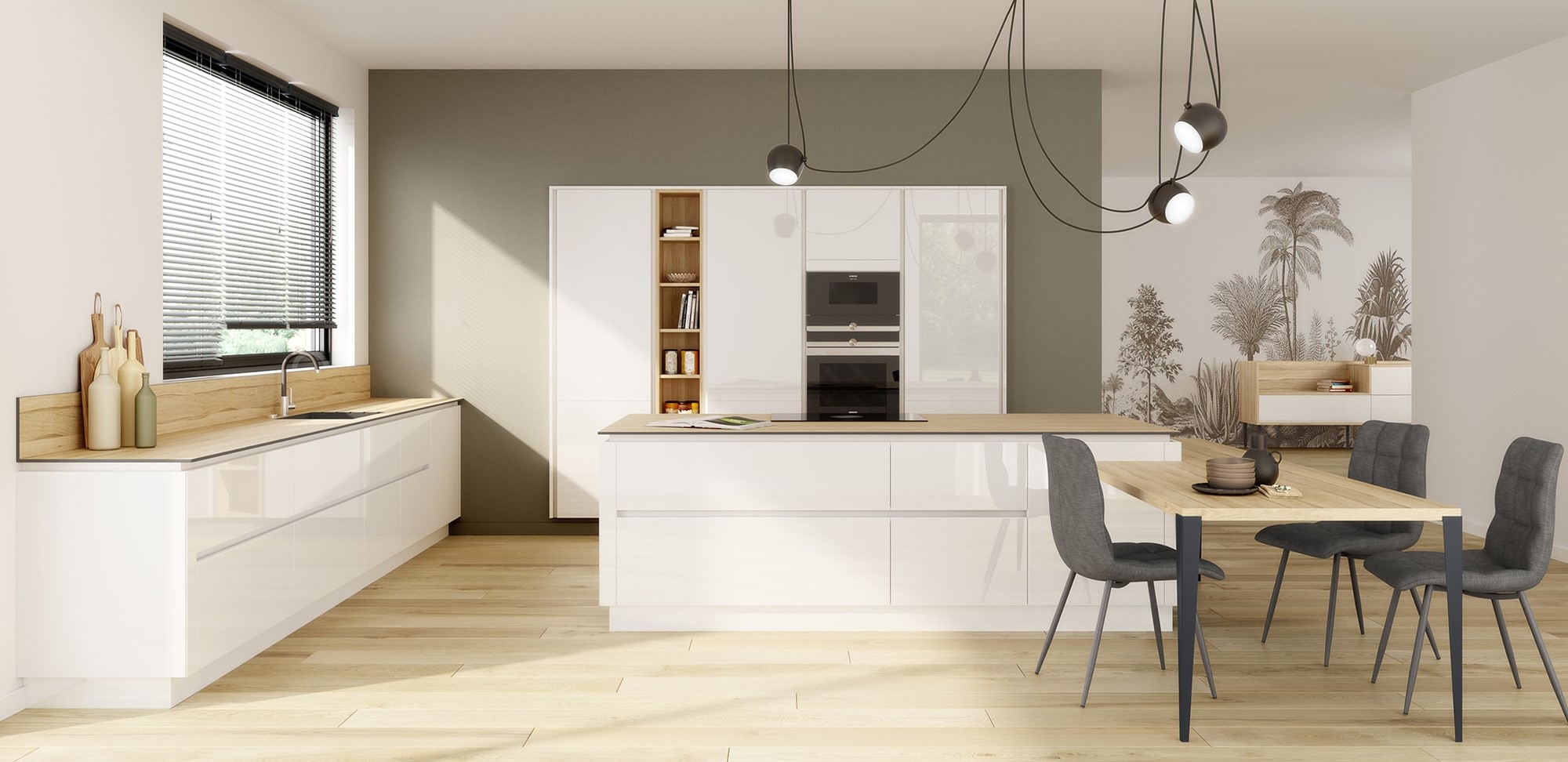 Cuisine moderne blanche